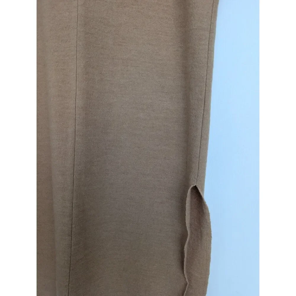 Chico's Wool Sleeveless Wrap Longline Duster Tan Cardigan Sz Chico's 2/L - Picture 12 of 16